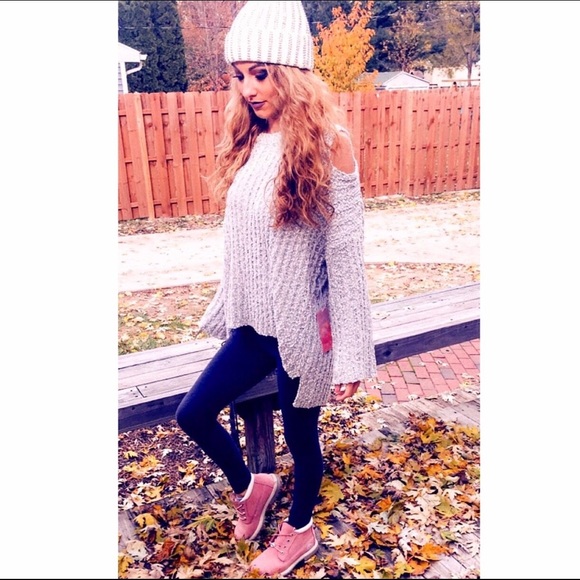 Boutique Cold Shoulder Sweater - Picture 2 of 4